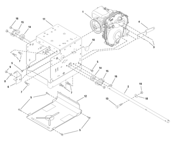 Traction Drive Group - Hydro Diagram and Parts List for 1695340-1171HST 2007 Briggs and Stratton Snow Blower